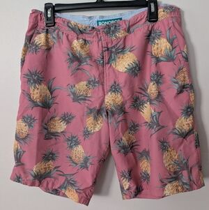 Bonobos Mens Pink Pineapple Swim‎ Trunks Size 32